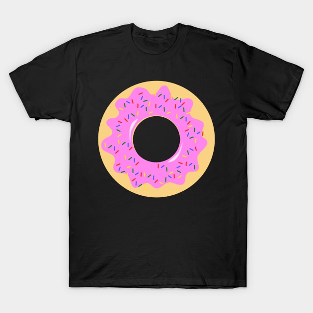 Pink Sprinkled Donut T-Shirt by JPDesigns